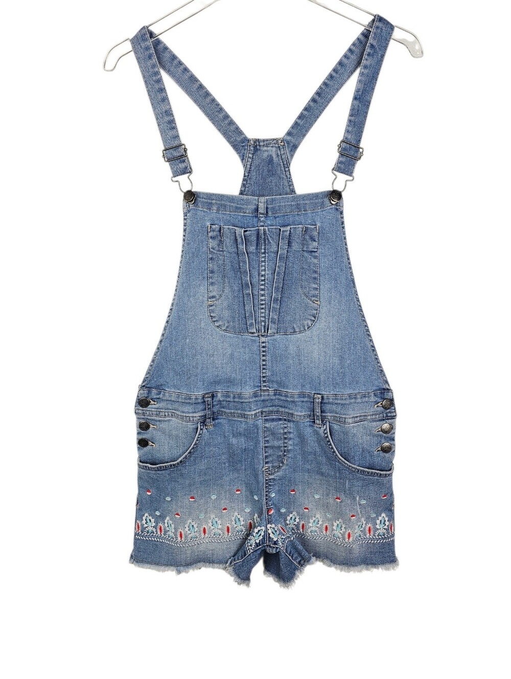 American Rag Embroidered Denim Shortalls